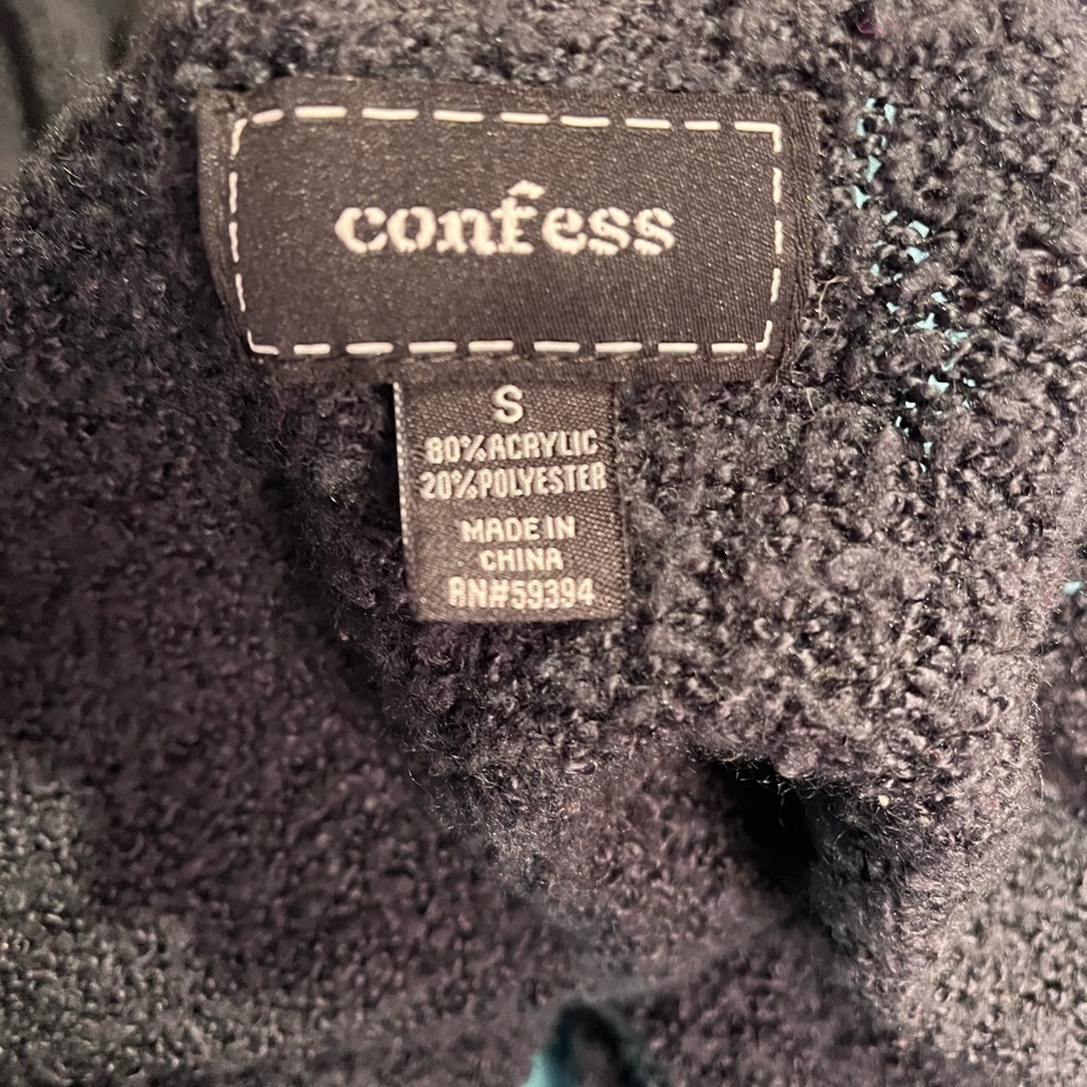 Confess Blue Open Cardigan Sz S - Picture 3 of 4